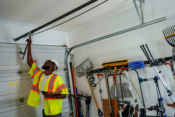 Professional Garage Door Panel Replacement technician working in Beverly, MA